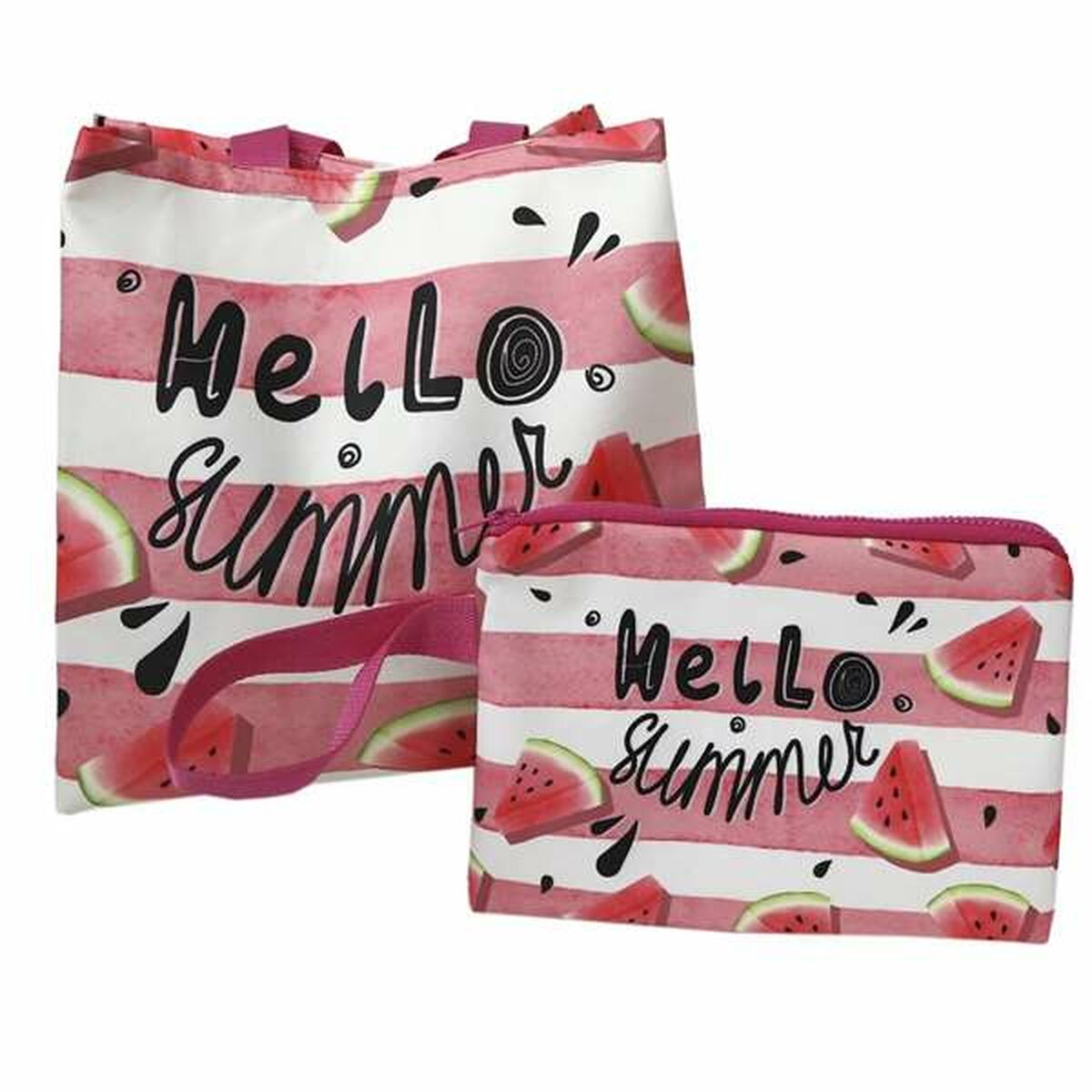 Vesimeloni lasten toilettilaukku edestä lisäksi pieni vesimelonilaukku