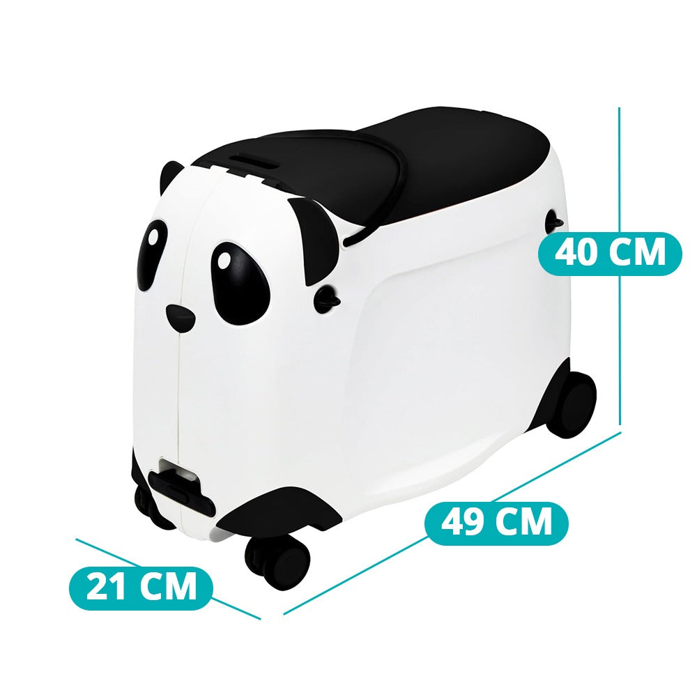 Panda istuttava lasten matkalaukku