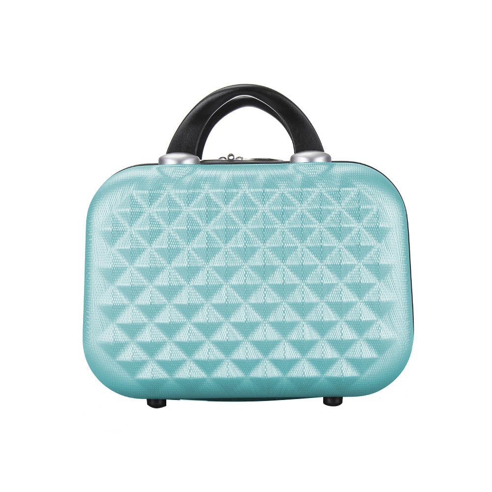 Premium matkalaukkusetti kosmetiikkalaukulla - mintunvihreä