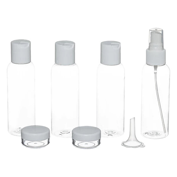 Matkapakkaussetti 7-osainen - läpinäkyvä