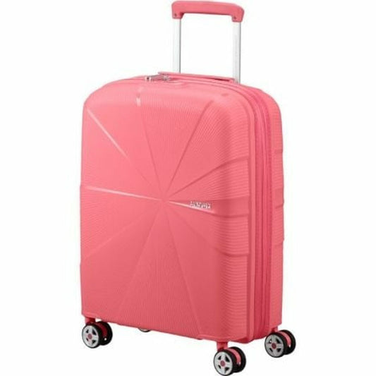 American Tourister Starvibe Spinner 41 L käsimatkatavaralaukku pinkki vinosti edestä