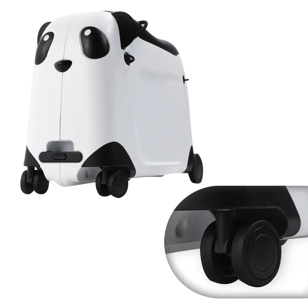 Panda istuttava lasten matkalaukku